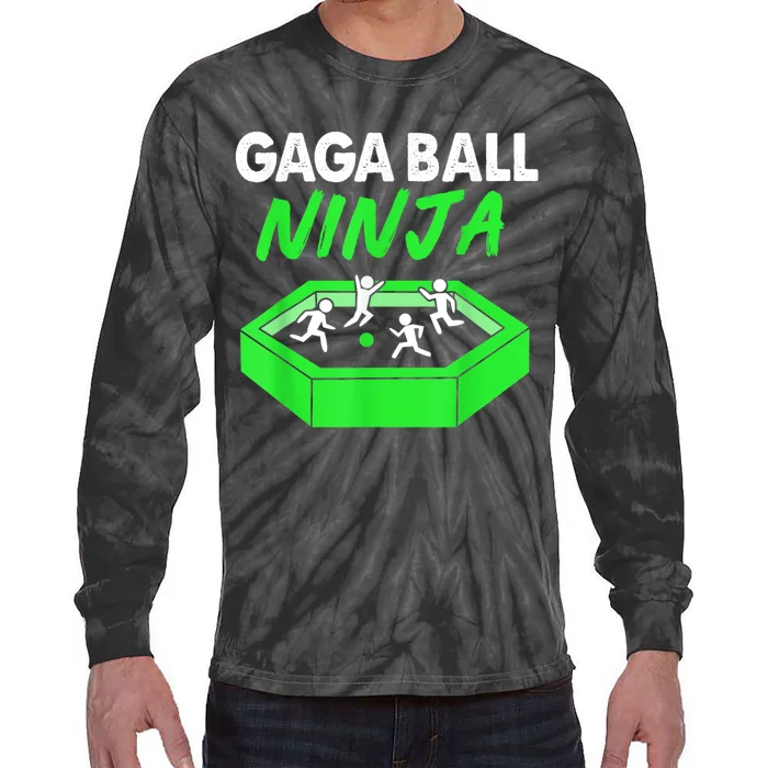 Gaga Ball Ninja Dodgeball Tie-Dye Long Sleeve Shirt