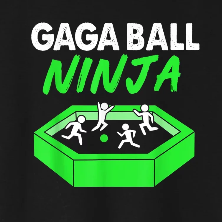 Gaga Ball Ninja Dodgeball Women's Crop Top Tee