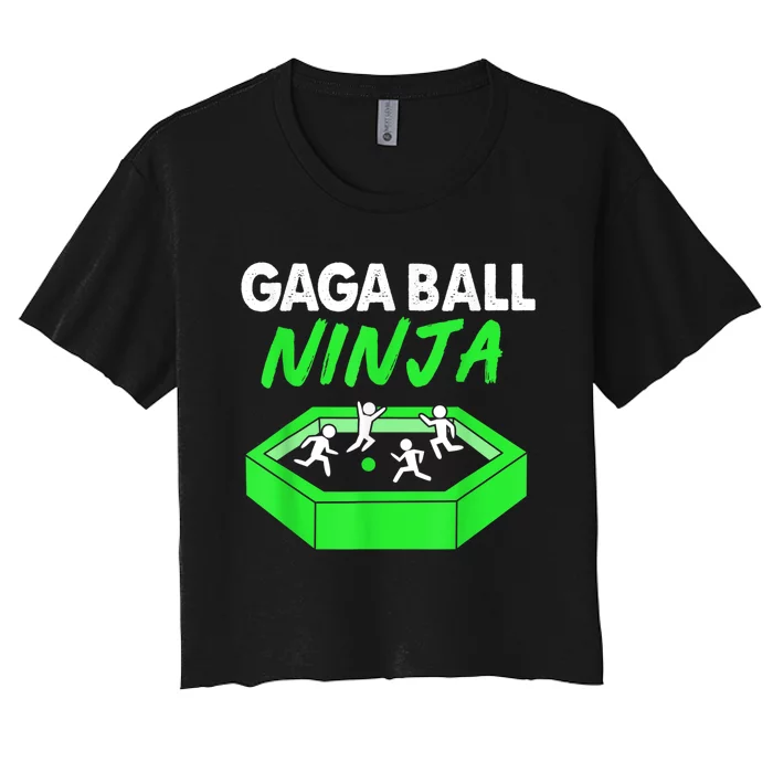 Gaga Ball Ninja Dodgeball Women's Crop Top Tee