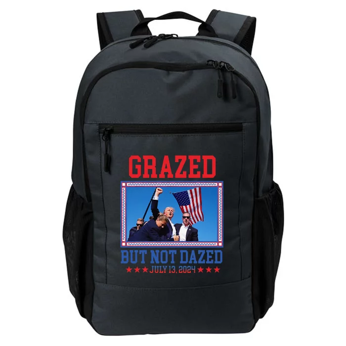 Grazed But Not Dazed Trump Shot Daily Commute Backpack