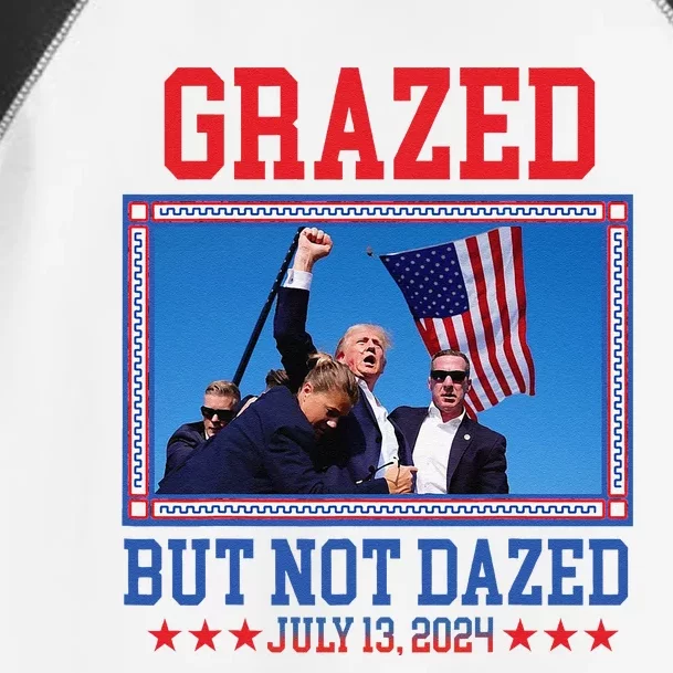 Grazed But Not Dazed Trump Shot Toddler Fine Jersey T-Shirt