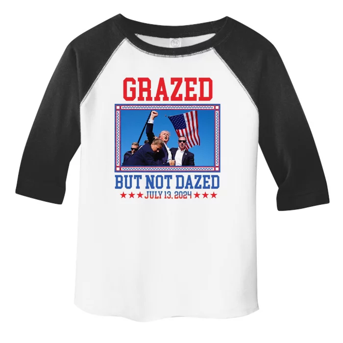 Grazed But Not Dazed Trump Shot Toddler Fine Jersey T-Shirt