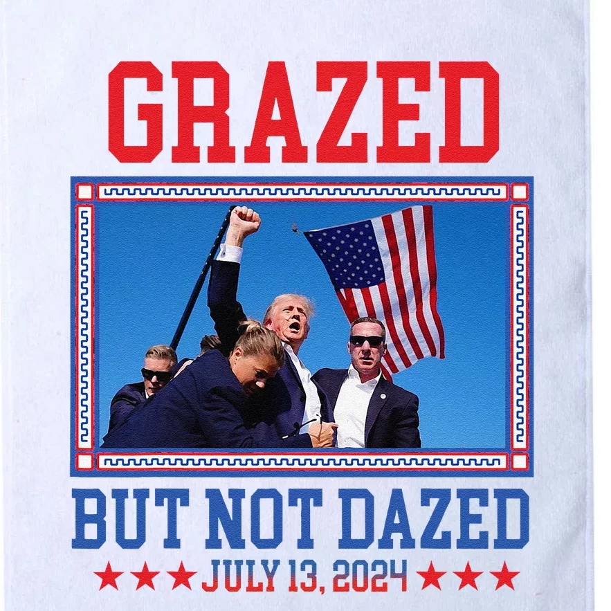 Grazed But Not Dazed Trump Shot Platinum Collection Golf Towel