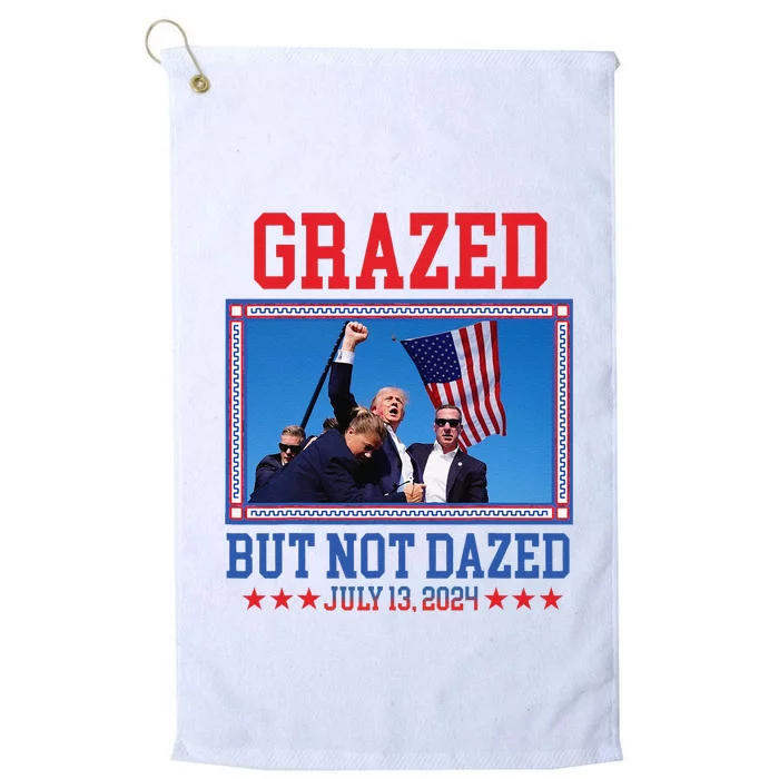 Grazed But Not Dazed Trump Shot Platinum Collection Golf Towel