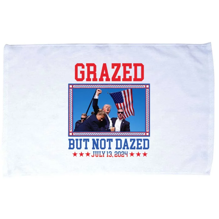 Grazed But Not Dazed Trump Shot Microfiber Hand Towel