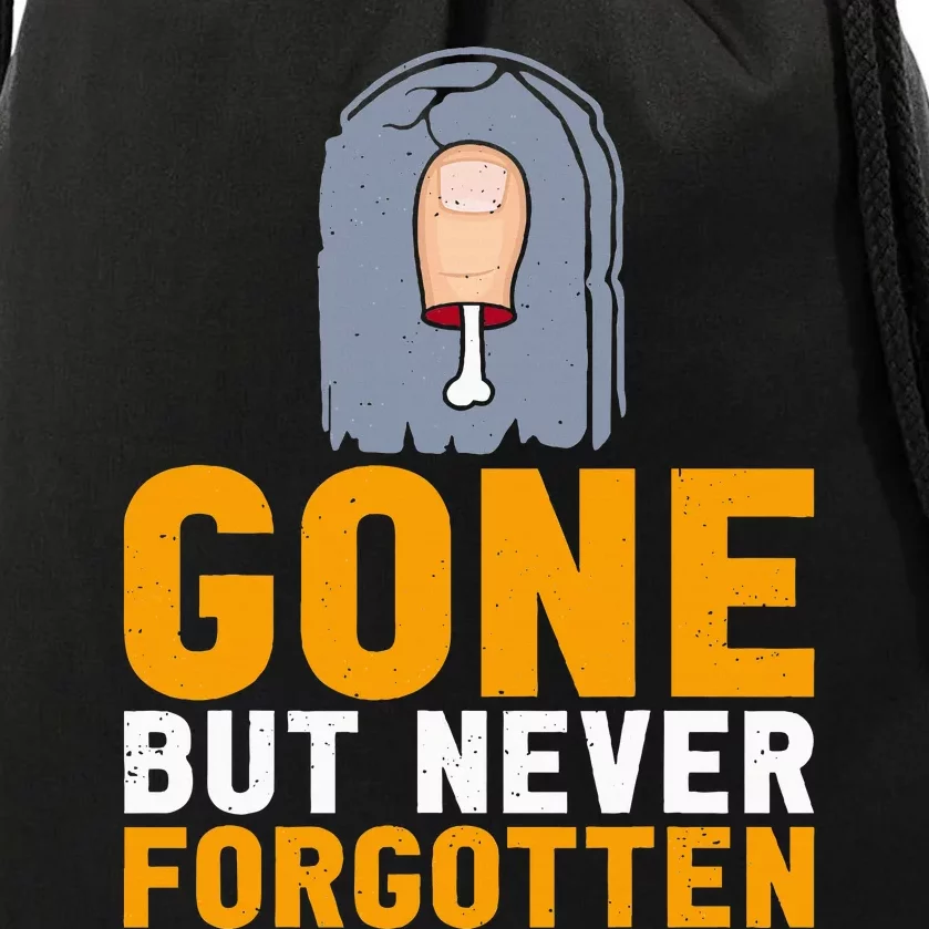 Gone But Never Forgotten Toe Amputation Drawstring Bag