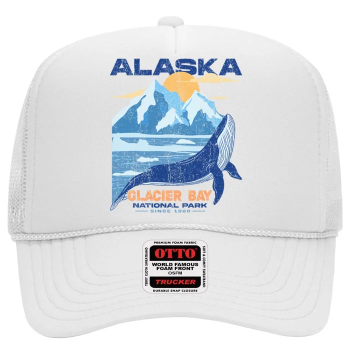 Glacier Bay National Park Sine 1980 Alaska High Crown Mesh Trucker Hat