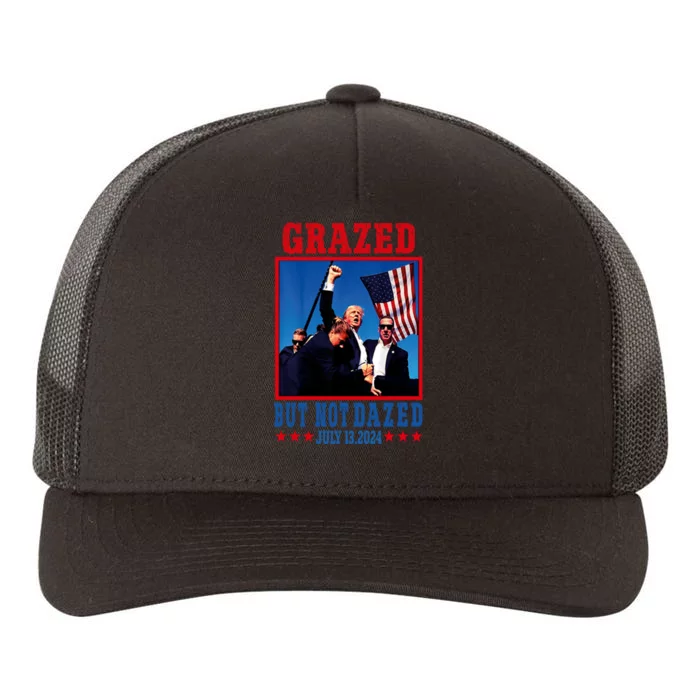 Grazed But Not Dazed 2024 Trump Yupoong Adult 5-Panel Trucker Hat