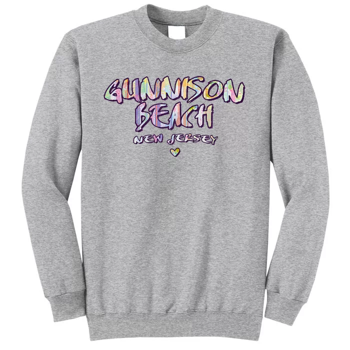 Gunnison Beach New Jersey Gunnison Beach Nj Watercolor Tall Sweatshirt