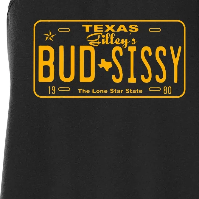 GilleyS Bud N Sissy Texas Cowboy Women's Racerback Tank