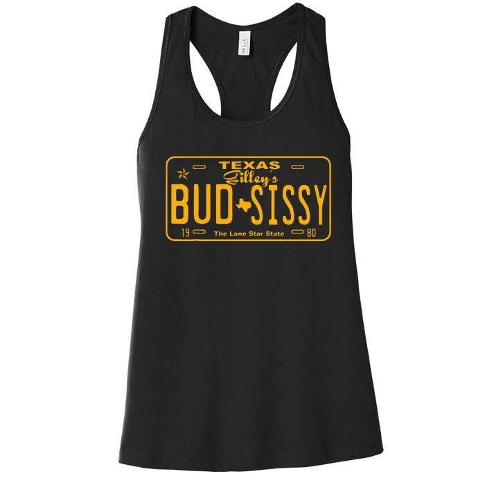 GilleyS Bud N Sissy Texas Cowboy Women's Racerback Tank