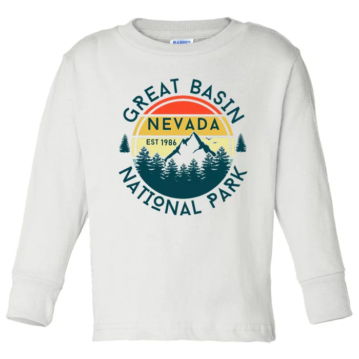 Great Basin National Park Nevada Hiking Nature Outdoors Toddler Long Sleeve Shirt