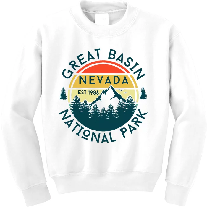 Great Basin National Park Nevada Hiking Nature Outdoors Kids Sweatshirt