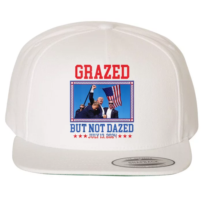 Grazed But Not Dazed Trump Shot Wool Snapback Cap