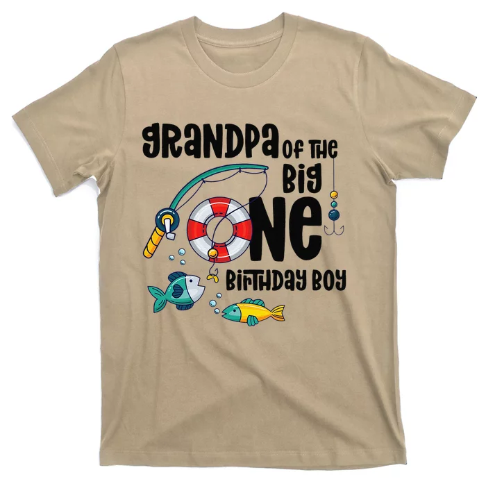 Grandpa Big One 1YearOld Fishing Birthday T-Shirt