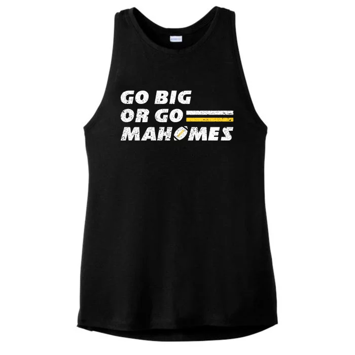 Go Big Or Go MaHOMEs Football Fan Vintage Retro Ladies Tri-Blend Wicking Tank