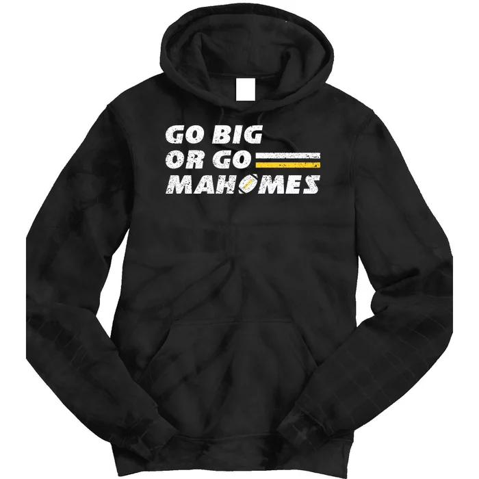 Go Big Or Go MaHOMEs Football Fan Vintage Retro Tie Dye Hoodie