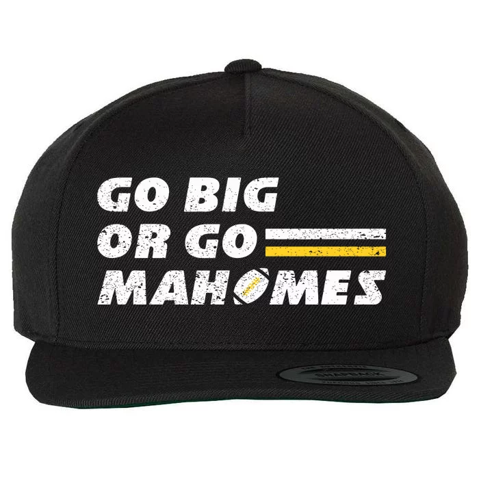 Go Big Or Go MaHOMEs Football Fan Vintage Retro Wool Snapback Cap