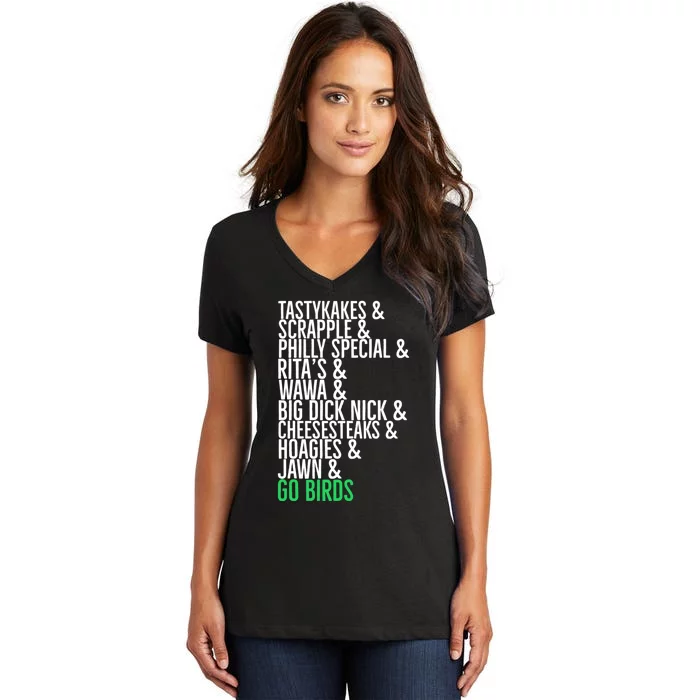 Go Birds. (Only Philly People Understand) Women's V-Neck T-Shirt