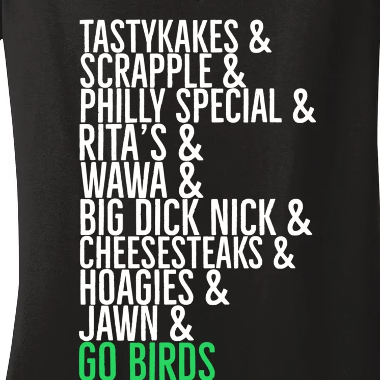 Go Birds. (Only Philly People Understand) Women's V-Neck T-Shirt