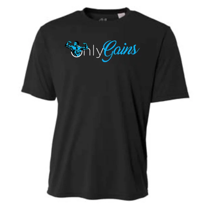 Gym Bodybuilder Only Gainz Only Gains Cooling Performance Crew T-Shirt