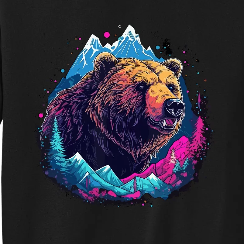 Grizzly Bear Outdoor Nature Alaska Hunting Hiking Tall Sweatshirt