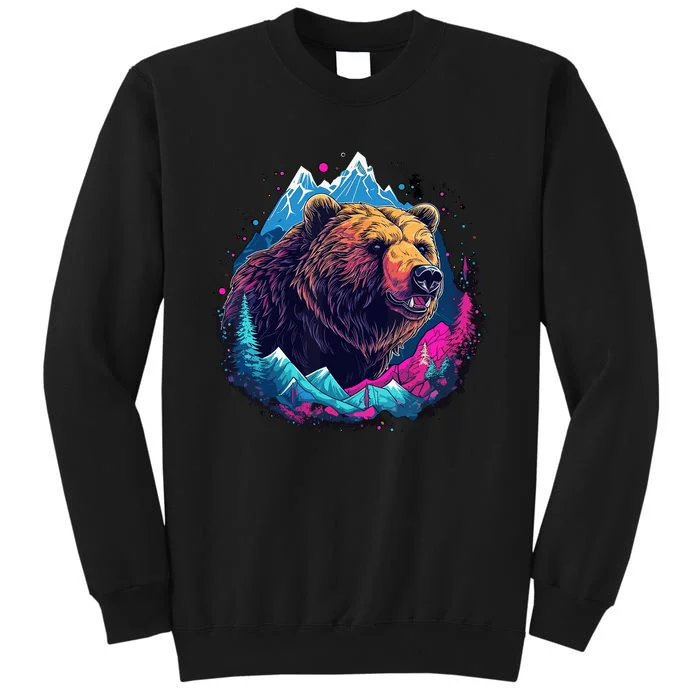 Grizzly Bear Outdoor Nature Alaska Hunting Hiking Tall Sweatshirt