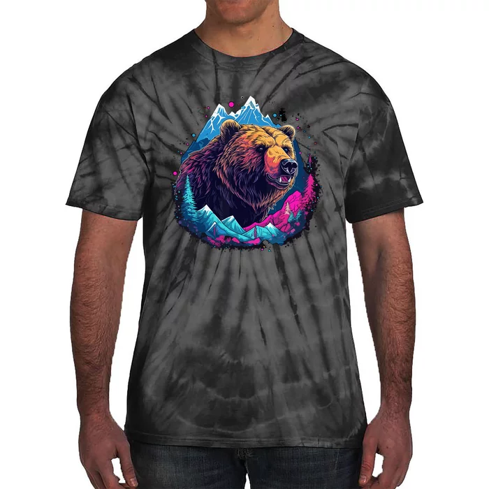 Grizzly Bear Outdoor Nature Alaska Hunting Hiking Tie-Dye T-Shirt