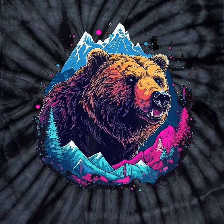 Grizzly Bear Outdoor Nature Alaska Hunting Hiking Tie-Dye T-Shirt