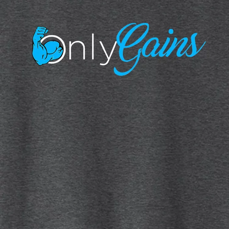 Gym Bodybuilder Only Gainz Only Gains Women's Crop Top Tee