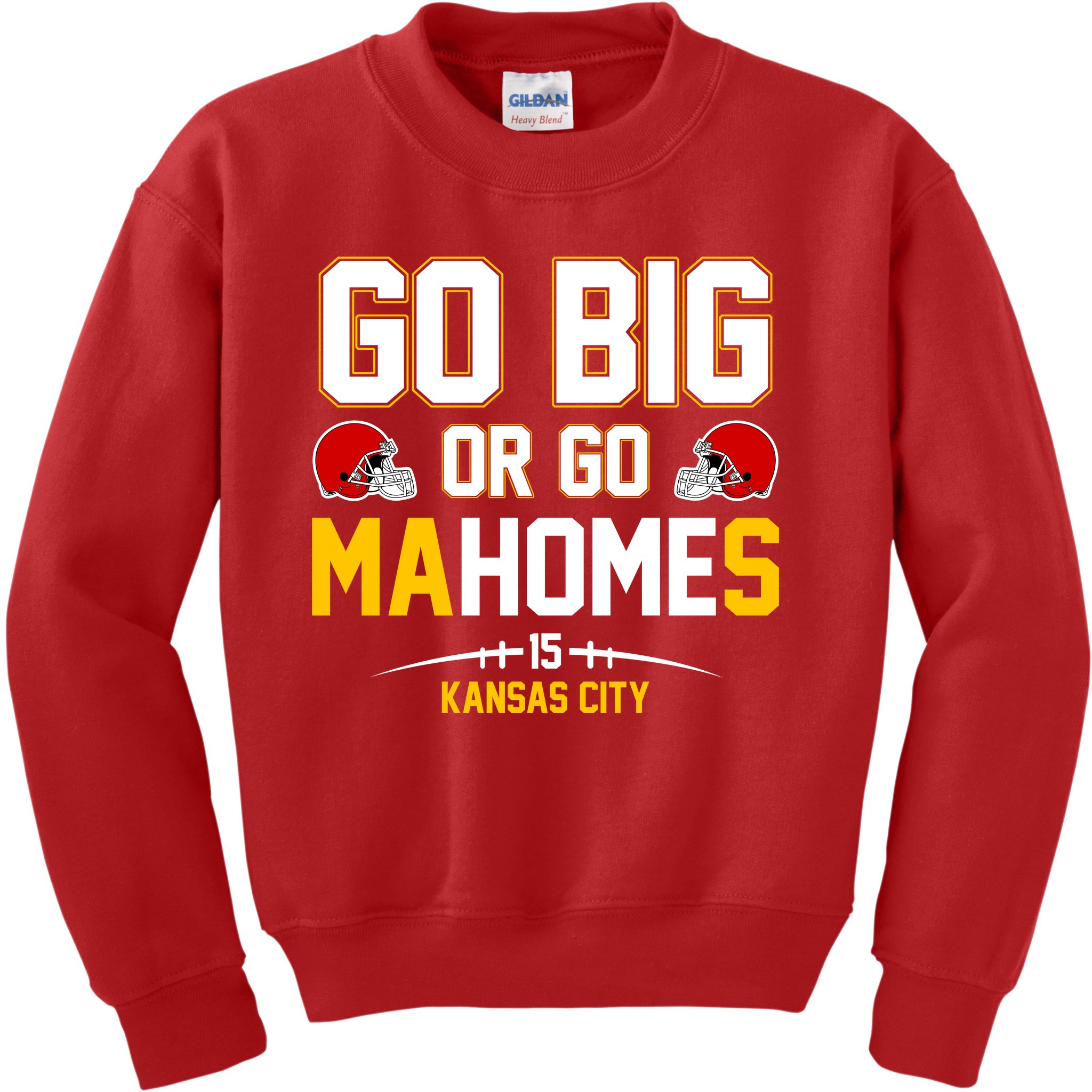 TeeShirtPalace Go Big or Go Mahomes Kansas City Kids T-Shirt