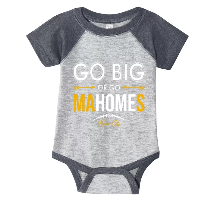 Go Big Or Go Mahomes Kansas City Football Infant Baby Jersey Bodysuit