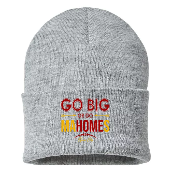 Go Big Or Go Mahomes Kansas City Football Sustainable Knit Beanie