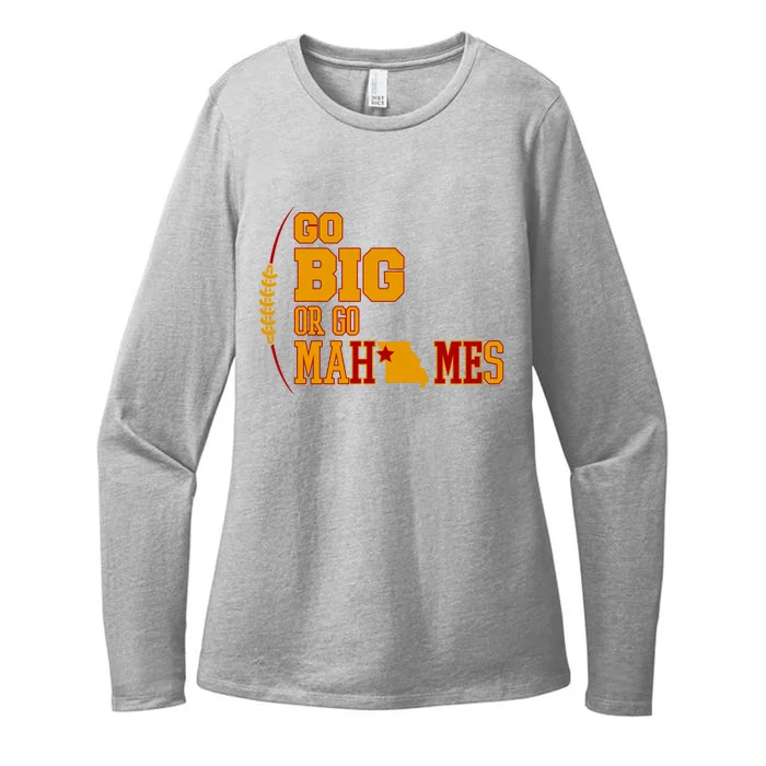 Go Big Or Go Mahomes Football Lover Womens CVC Long Sleeve Shirt