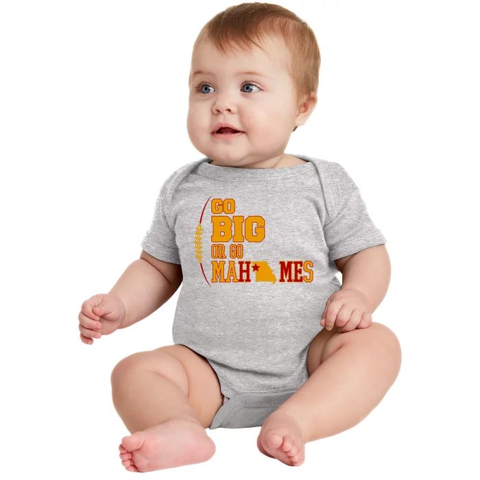 Go Big Or Go Mahomes Football Lover Baby Bodysuit