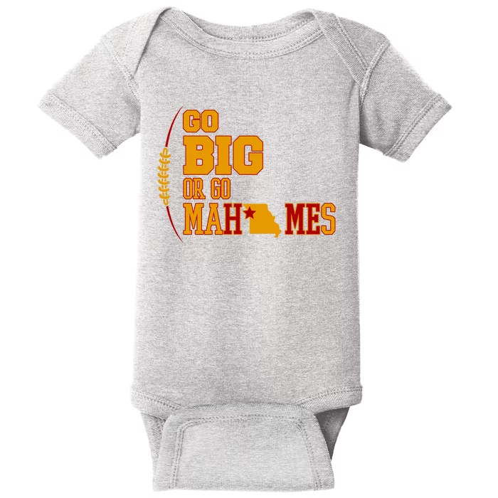 Go Big Or Go Mahomes Football Lover Baby Bodysuit