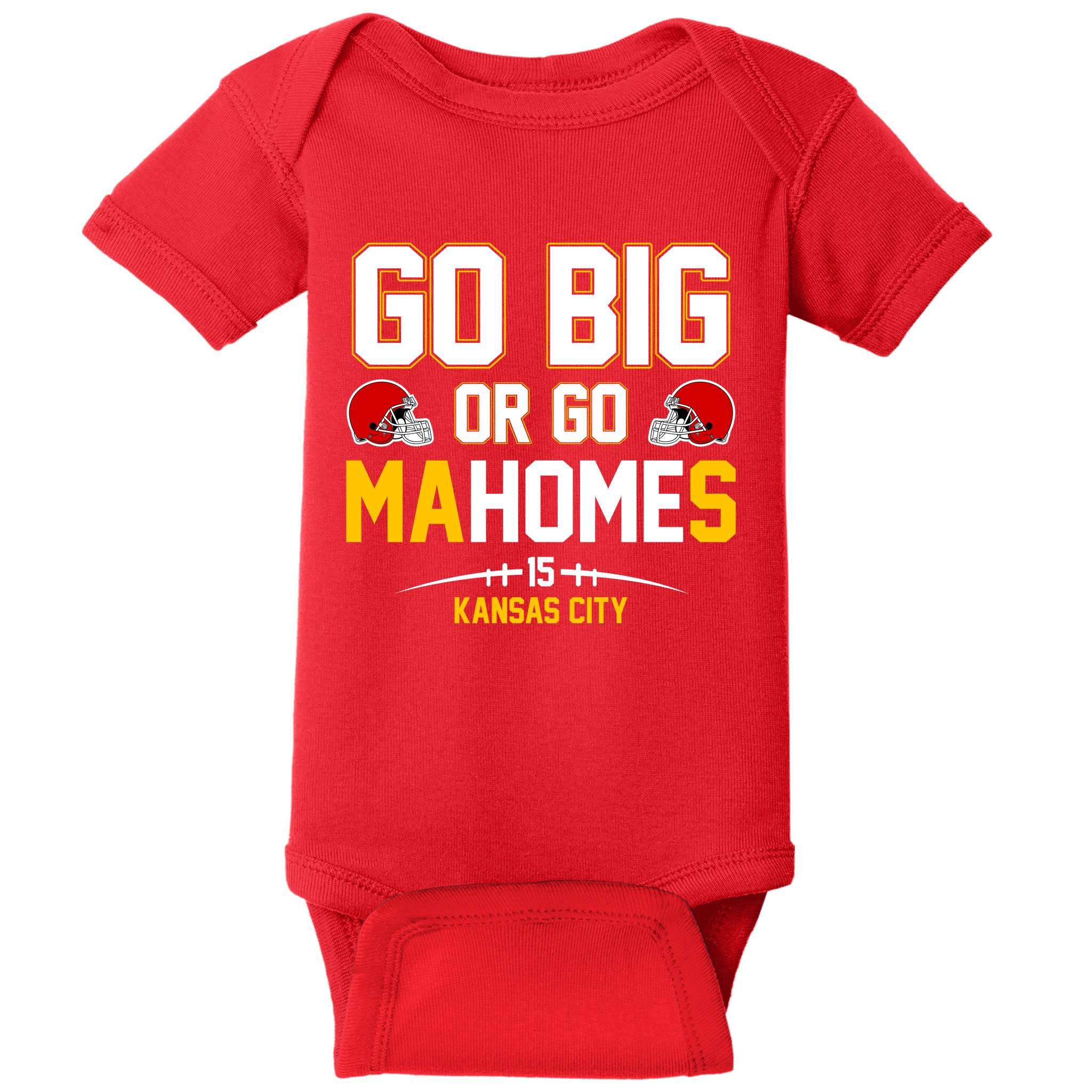 TeeShirtPalace Go Big or Go Mahomes Kansas City Kids T-Shirt