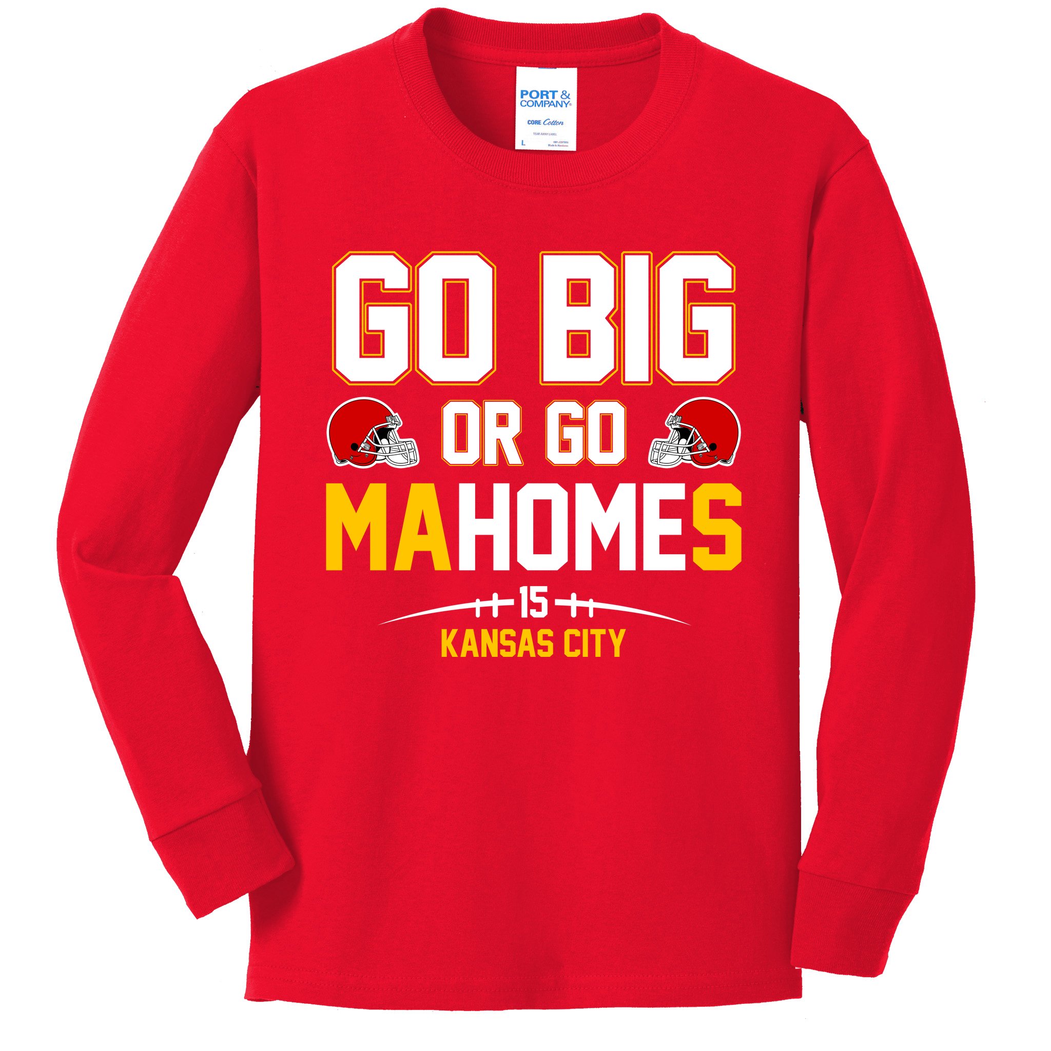 Buy Long Sleeve RED Kansas City Mahomes Make Kansas City Great T-Shirt Youth  at