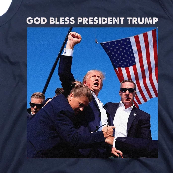 God Bless President Trump Shooting At Donald Trump Rally Tank Top