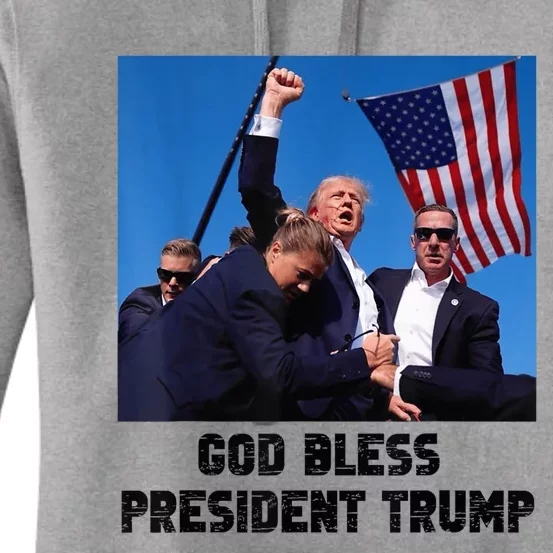 God Bless President Trump Donald Trump 2024 Women's Pullover Hoodie