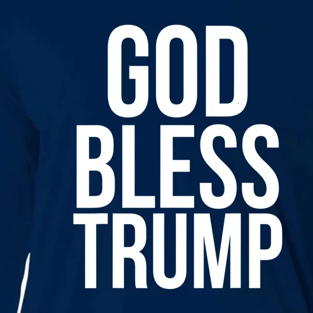 God Bless President Trump Gift Cooling Performance Long Sleeve Crew