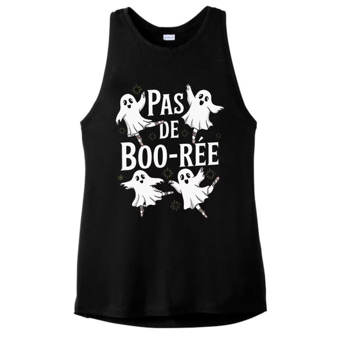 Ghost Ballet Pas De Boo Halloween Dance Ladies Tri-Blend Wicking Tank