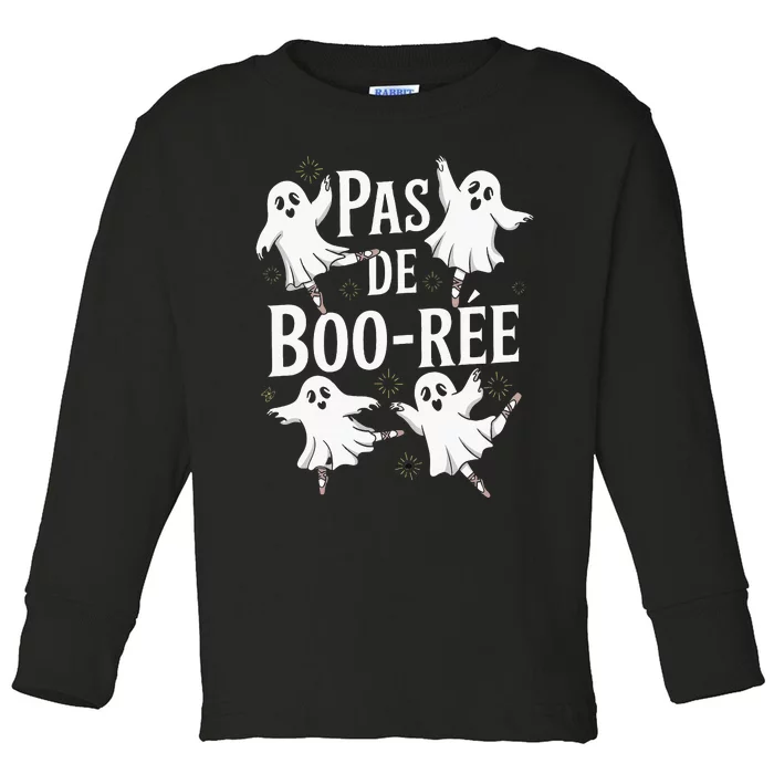 Ghost Ballet Pas De Boo Halloween Dance Toddler Long Sleeve Shirt