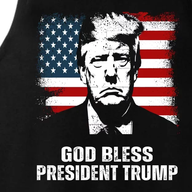 God Bless President Trump Trending Ladies Tri-Blend Wicking Tank