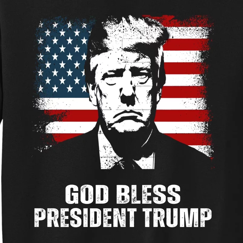 God Bless President Trump Trending Tall Sweatshirt