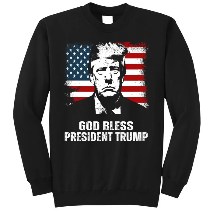 God Bless President Trump Trending Tall Sweatshirt