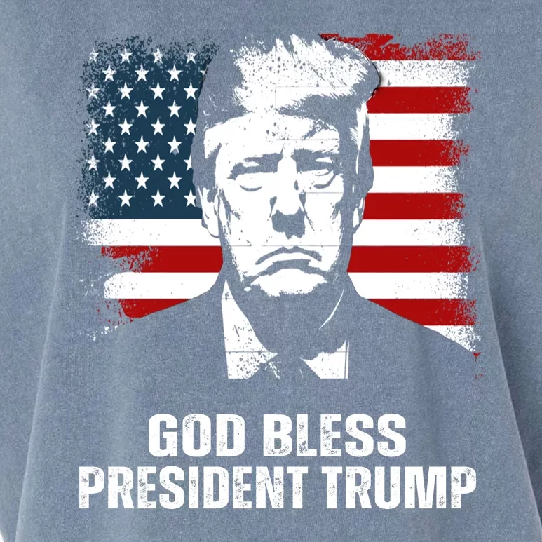 God Bless President Trump Trending Garment-Dyed Women's Muscle Tee