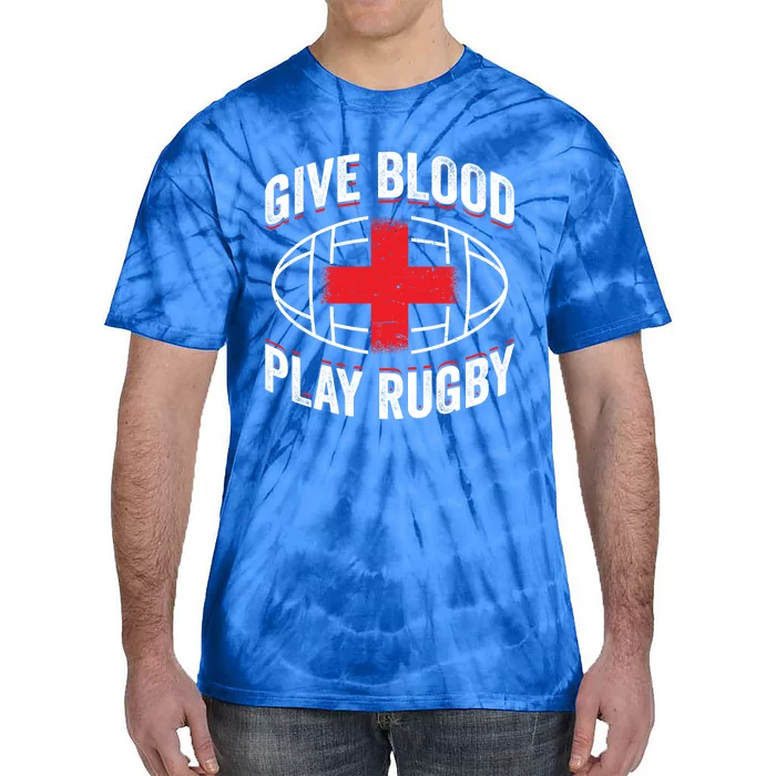 Give Blood Play Rugby Gift 21219 Tie-Dye T-Shirt