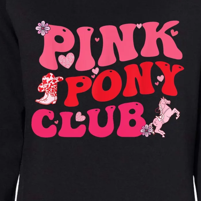 Groovy Birthday Pony Club Western Cowgirl Womens California Wash Sweatshirt