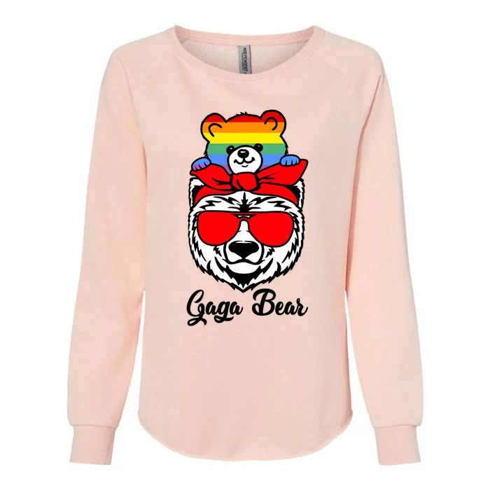 Gaga Bear Proud Gaga Rainbow Flag Lgbt Pride Mothers Day Gift Womens California Wash Sweatshirt